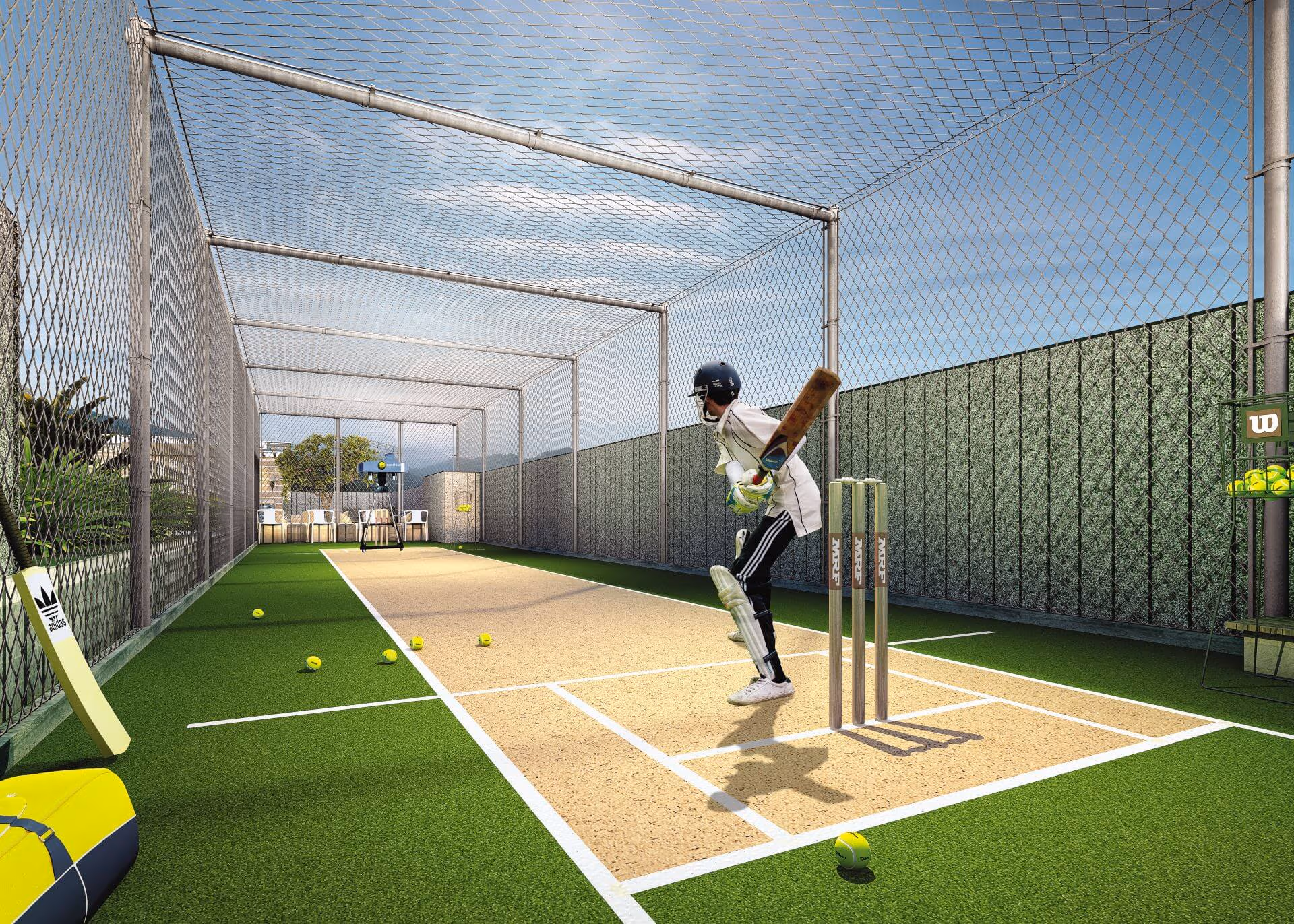 Nyati Evania cricket pitch amenity