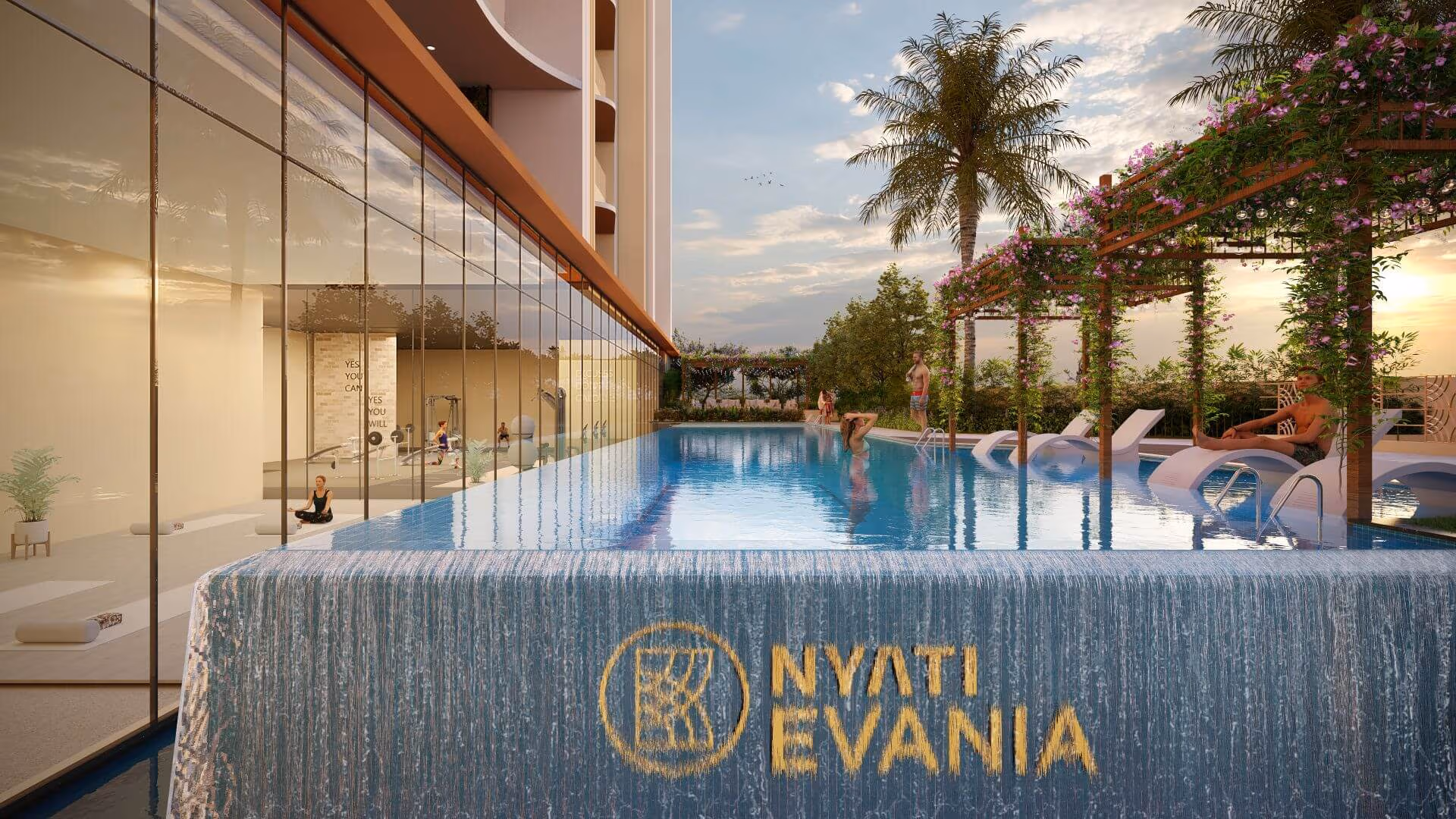 Nyati Evania swimming pool with deck amenity
